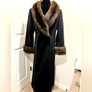 Women’s long wool dress coat